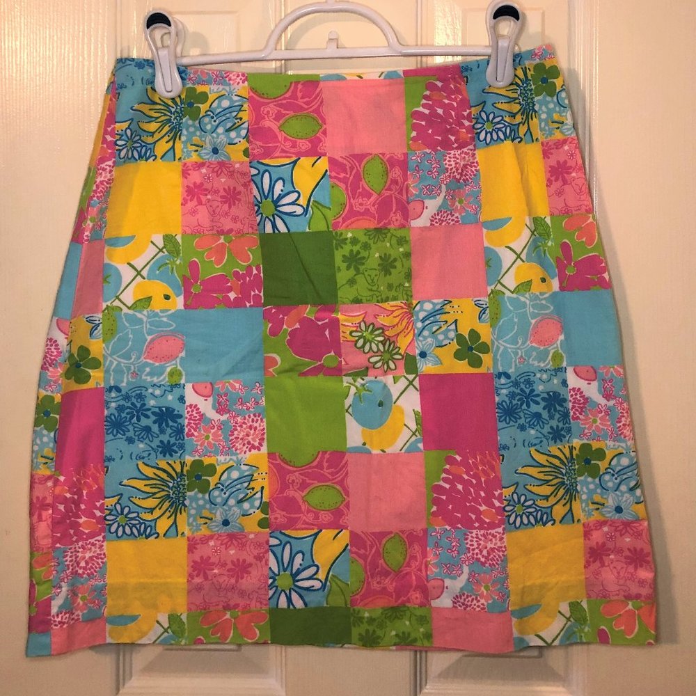 Lilly Pulitzer Patchwork Skirt Size 2
